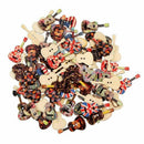 50Pcs Wooden Buttons For Sewing Crafts Clothes 2 Holes Mixed Guitar