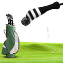 3 Pcs Black & White Stripe Sock Retro Golf Wood Headcover Golf Headcover Se