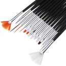 15Pieces Round Pointed Tip Nylon Hair Brushes Set, Nail Art Decorations Brush