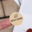500pcs/roll Natural Kraft locally grown Stickers seal labels Baking stickerA_3C