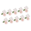 10x ENAMEL FLATBACK BUTTON FLOWER EARRINGS FINDING ORNAMENTS EMBELLISHMENTS