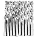 10x 1/8 inch 3.175mm Carbide CNC Double Two Flute Spiral Bits End Mill Rout