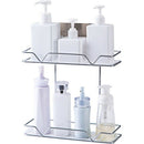 Double Layer Bathroom Organizer Stainless Steel Storage Shelf Kitchen Bathr