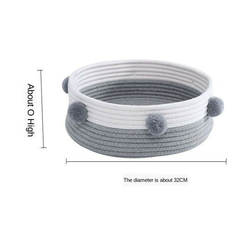 Round Shape Cotton Chew Resistant Cat Basket Bed Cozy Comfortable Warm for