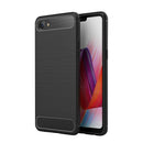 Carbon Fiber Soft TPU Protective Cover Phone Case for OPPO A3 Series Black A