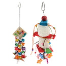 2 Pcs Bird Swing Toys,Parrot Chewing Toys,Colorful Parrot Cage Hanging Decor