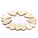 50x Love Heart Wood Cutout Plaque Sign 30mm Wood Craft Wedding Wood Tag