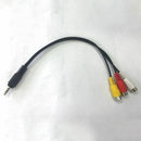 2.5mm Mini AV Male to 3RCA Female M/F Audio Video Cable Stereo Jack Adapter X2Q7