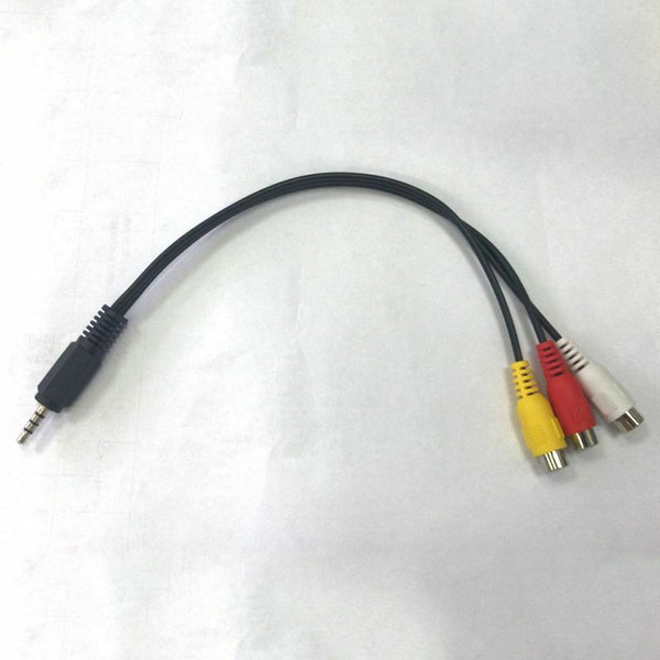 2.5mm Mini AV Male to 3RCA Female M/F Audio Video Cable Stereo Jack Adapter X2Q7