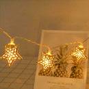 10LED Crack Metal Star Light String Party Wedding Christmas Home Lamp Decor
