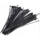 100PCS 5*300mm Locking Nylon Plastic Cable Ties Zip Wire Black  MO