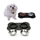 Dog Bowls Stainless Steel Water and Food Feeder with Non Spill Skid Resista