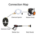 Pressure Washer Chemical Injector Kit Adjustable Soap Dispenser, 3/8 Inch Q C6G4