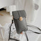 Women Touch Screen Phone Pouch PU Splicing PVC Crossbody Bag (Dark Grey)