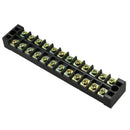 Double Rows 12 Position Covered Barrier Block Terminal Strip 600V 25A W6Y9
