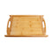 Bamboo Serving Tray Multi Functional Wooden Butlers Tray with Handles M