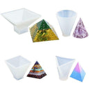 4 Pack Pyramid Silicone Molds Casting Molds, Cone Epoxy Molds, Silicone Mol K1S7