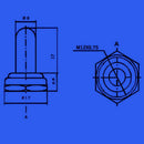Heavy Duty Rocker Toggle Switch 10A 125V SPST 2 Pin ON/OFF Switch Metal Bat Q3N5