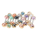 Lot 36pcs Mix color Barbell Stud Tongue Ring Ball Bars Body Piercing Jewelry