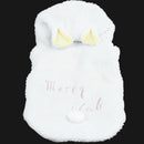 White Sheep Design Press Stud Button Pet Dog Poodle Coat Costume L