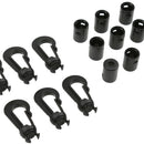 10 Black Kayak Boat Canoe Dinghy  Shock Cords End Snap Hooks Bag Clips