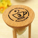 3 Mins Wooden Wood Frame Sandglass Sand Glass Hourglass Timer Clock Decor Useful