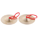 2x Mini Kids Children Copper Hand Cymbals Gong Rhythm Beats Percussion - 9cm
