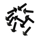10PCS License Plate Frame Screws Nut for Motorbike Truck ATV 20x6mm - Black