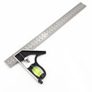 12" Aluminium Combination Square Stainless Steel Spirit Level Measuring Tools ME