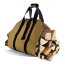 Large Canvas Log Tote Bag Carrier Indoor Fireplace Firewood Totes Holders F