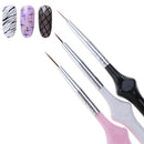 3Pcs/Set Nail Liner Brush Crystal UV Gel Nail Art Tools Drawing Painting Pen Hot
