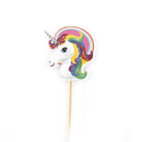 10pcs Unicorn Cupcake Topper Food Picks for Kids Baby Shower Birthday Cake LJ