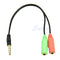 PC Headset To Smartphone Dual Adapter 3.5mm Female to 3.5mm Male Cable Splitter