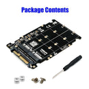 M.2 NVME SSD Key M Key B SSD to U.2 SFF-8639 Adapter Card Converter for PC