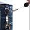 Retractable Reel Recoil ID Badge Lanyard Name Tag Key Card Holder Belt~