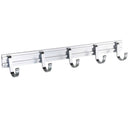 Aluminum Wall Mounted Hook Rack Rail Plated Hook Coat Hook Keys Hook 5-hook