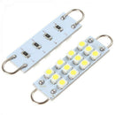 2x Super White 44MM Festoon 12-SMD Rigid Loop LED Cargo Dome light Bulb 561 564