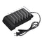 Multi Port Fast Charging USB Phone Charger Station Dock Stand AU Plug Black