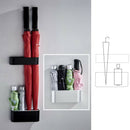 Household Door Umbrella Rain Free Drain Stand Storage Holder Rack Black Set