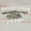 70Pcs Plasma Cutting Torch Consumable Cutting Extended Long Shield Cup Swir