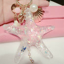 Cute Shell Key Chain Crystal Pendant Keyring Key chain Gift