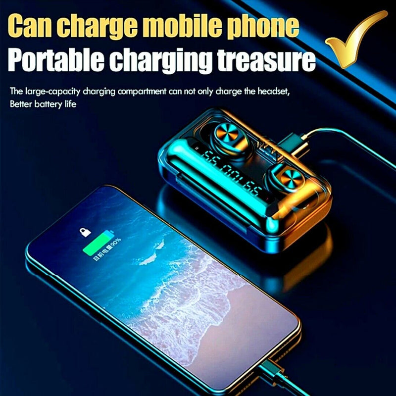 Wireless Earbuds Stereo Headphone 5.0 Noise Canceling Waterproof Headset 2020