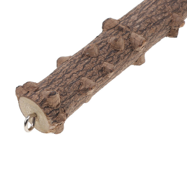 T-shape Wood Pet Parrot Perch Stand With Hook,