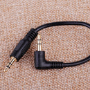 Short 10cm Right Angle 3.5mm Jack to Jack Male to Male 3.5mm Aux Audio Cable