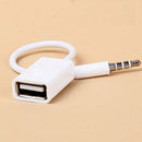 3.5mm Male AUX Audio Plug Jack To USB 2.0 Converter Extention Cable-Cord URL