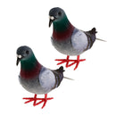 2Pcs Artificial Simulation Foam Bird, Feathered Dove Ornaments DIY Craft for