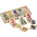 Number Colour Kids Toys Wooden Educational Jigsaws Puzzle Matching G6F6 K7N8