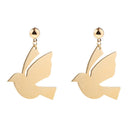 Dove Stud Dangle Earrings Pigeon Earrings Bird Earrings Peace Love Jewelry