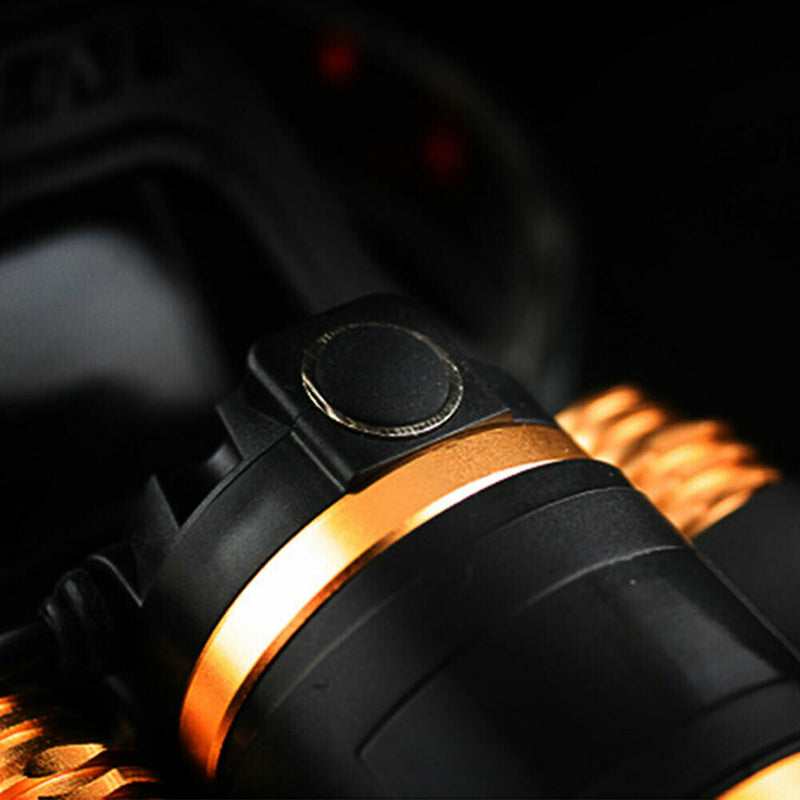 Headlight 10W 3LEDs Hiking Zoomable Safety 4 Modes Torch Outdoor Fishing Night