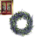 Artificial Wreath, Door Wreath 17 Inch Lavender Spring Wreath Round Wreath